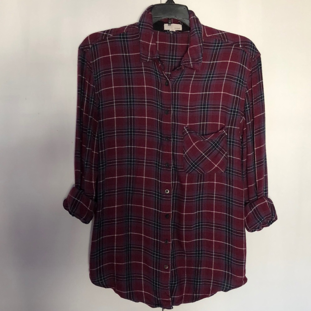 Garage SuperSoft Flannel Burgundy Navy Blue Combo